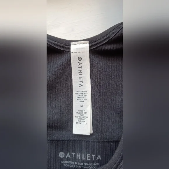 NWOT Athleta Black Sports Bra - Picture 3 of 3